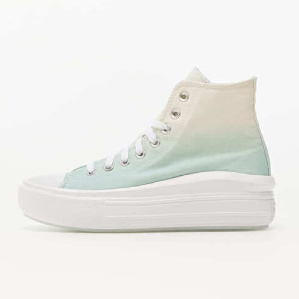 Converse Chuck Taylor All Star Move Platform Sneakers Beige/Green Size 10 US - Picture 3 of 14